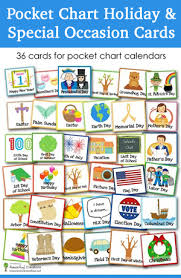 Pocket Chart Holiday And Special Occasion Calendar Cards
