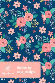 117,000+ vectors, stock photos & psd files. Colorful Fabrics Digitally Printed By Spoonflower Vintage Antique Floral Flowers On Navy Blue Floral Print Wallpaper Flower Illustration Flower Drawing Tumblr
