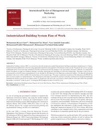 Industrialised building system (ibs) is a construction process that uses standardised building components mass produced in a factory or on site, then transported and assembled into a structure using appropriate machinery and equipment with minimal workers on site with proper planning and. Pdf Industrialized Building System Plan Of Work