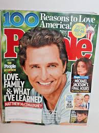 People Magazine July 4 2016 Back Issue * Matthew McConaughey * Michael  Jackson