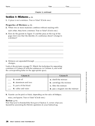 The concept of separation of mixtures is also introduced since nearly every element or compound is found naturally in an impure state such as a mixture of two or more. Elements Compounds And Mixtures Page 2 Worksheet For 5th 8th Grade Lesson Planet