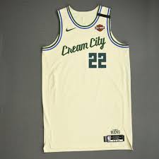 2012 2nd round ( 9th pick) by the. Khris Middleton Milwaukee Bucks Game Worn City Edition Jersey Scored Game High 39 Points 2019 20 Nba Season Nba Auctions