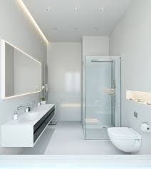 Indirect Lighting Led Bathroom Ceiling Behind The Wall Mirror Indirect Lighting Led Bathroom Led Bathroom Lights Bathroom Ceiling Light Minimalist Bathroom