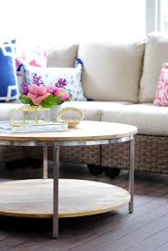 Oscarine lucite round mirrored coffee table. Wood And Chrome Round Coffee Table The Chronicles Of Home