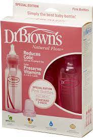 72239002810 Dr Brown S Bpa Free Baby Bottles 8 Oz Pink 3 Pack