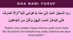 .wanita, tarikat puasa agar dicintai wanita, amalan agar disukai banyak orang dan lain sebaginya. Doa Nabi Yusuf Bacaan Arab Latin Terjemahan Dan Manfaatnya