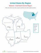 East North Central Region Social Studies Worksheets Homeschool Geography Teaching History