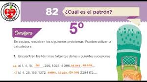 Catálogo de libros de educación básica. Desafio 82 Cual Es El Patron 5to De Primaria Youtube