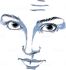 Image result for a lady with wrinkled forehead sketch