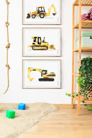 Excavator Print Digger Art Construction Print Toddler Room Etsy In 2020 Kids Rooms Diy Toddler Room Decor Toddler Boy Room Decor