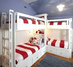 Make it a triple bunk bed with trundle! Corner Bunk Bed Four Bunk Beds Popular Of Corner Bed Plans And Top Bunk Bed Plans Corner Bunk Beds Kids Bunk Beds