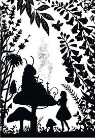 Black Alice In Wonderland Art Alice S Adventures In Wonderland Laura Barrett Illustration Portfolio London Alice In Wonderland Silhouette Alice In Wonderland Adventures In Wonderland