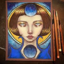 Tammy Wampler On Instagram Update Sold Thank You A Lil Star Child Today Had No Clue What To Draw Just Wanted To Play With What To Draw Fantasy Art Art