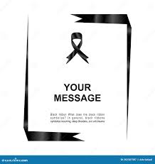 Black Ribbon with Frame Glossy Effect Design Vector Illustration Stock  Vector