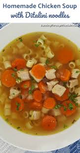 Homemade Chicken Soup With Ditalini Noodles In 2020 Homemade Chicken Soup Chicken Soup Recipes Chicken Soup