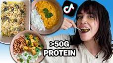 I Tried TikTok's Viral High-Protein Vegan Dinners - YouTube