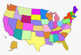 Blank Map Of Usa Color Hd Png Download Kindpng
