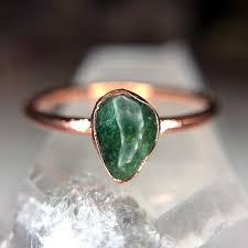 Jade Ring Jade Nugget And Copper Ring Jade Jewelry Etsy In 2020 Green Stone Rings Jade Engagement Ring Jade Ring