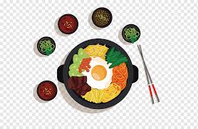 Kitchen & dining room furniture/. Multicolored Food Art Korean Cuisine Bibimbap Asian Cuisine Galbi Chinese Cuisine A Table Of Food Furniture Food Breakfast Png Pngwing