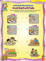 Indonesian or bahasa is the official national language of indonesia and it is spoken by more than 270 million indonesian people. Worksheet Paud Tk A B Budi Pekerti Di Tempat Umum Ebook Anak
