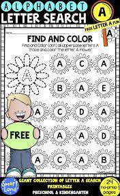 Alphabet Practice Free Letter A Search Worksheets Alphabet Practice Letter Practice Preschool Kindergarten Worksheets