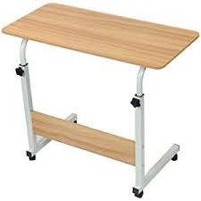 Cubix Mobile Bedside Table Rolling Laptop Stand Height Adjustable Computer Table Study Desk With 4 Wheels Fo Height Adjustable Computer Table Desk Laptop Stand