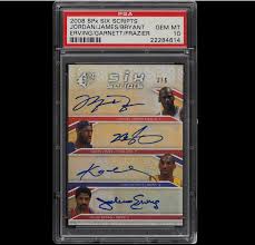 6 Way Autograph From 2008 09 Spx D 6 Lebron James Michael Jordan Kobe Bryant Dr J And Two Scrubs In 2020 Lebron James Rookie Card Lebron James Lebron James Rookie