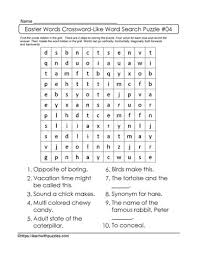 Themed crossword puzzles with a human touch. Crossword Like Easter Puzzle Learn With Puzzles