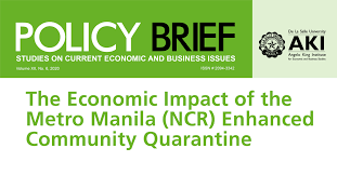 It is a hard lockdown where everyone stays at home except for essential workers and medical frontliners. Policy Brief Economic Impact Ncr Ecq De La Salle University