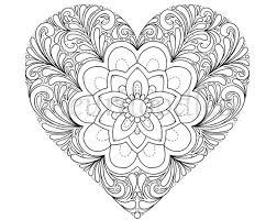 Many details are hidden in these adults floral coloring pages prepare flower designs filling a big heart. Pin On Coloring Pages