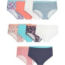 Fruit Of The Loom Girls Cotton Low Rise Briefs 10 Pk