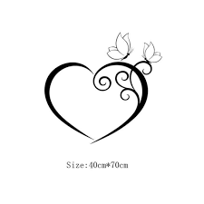 Valentines wallpaper iphone bedroom wallpaper glitter wallpaper wallpaper ideas. Outdoorline Antibacterial Love Heart Butterfly Background Wall Stickers Poster Paster Decals Wallpaper Drawing Living Room Decor Walmart Canada