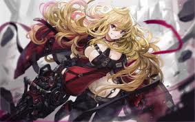 Either way, give upvotes below to your top anime characters with blond hair, and downvote any that you aren't a fan of. Wallpaper Id 151918 Anime Girls Original Characters Women Blonde Long Hair Looking At Viewer Red Eyes Smiling Fantasy Girl Anime Cleavage Belly Bokeh Weapon Artwork Science Fiction Digital Art Drawing 2d Pixiv