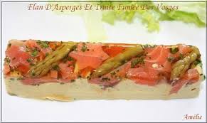 Flan D Asperge A La Truite Fumee Des Vosges Truite Fumee Recette Poisson Asperge