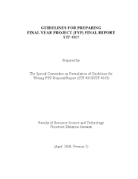 The progress report on the eu's 5g toolbox demonstrates that the common approach is the right way to synchronise national measures as far as possible. ensuring resilience of 5g networks is essential to our society, since this technology will not only have an impact on digital communications. Pdf Guidelines For Preparing Fyp Report Frst Unimas Nur Amirah Abdul Latif Academia Edu