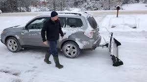 I forgot to take photos when building that so below is one of it installed. No Shoveling Or Truck Required Clear Snow From Your Driveway With A Rear Hitch Mounted Plow Core77