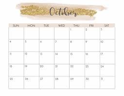 Printable Cute October 2020 Desk Calendar In 2020 Desk Calendar Template Calendar Template Blank Monthly Calendar Template