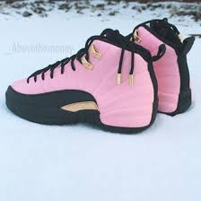 Black And Yellow Jordans 12 Outfit Pink Sneakers Pink Shoes Jordans 12 High Top Sneakers Jordans Rose Gold 12s Air Jordan 12 Jordan S Shoes Gold Belt Jordan Shoes Girls Girls Shoes Jordan Shoes
