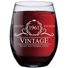 While a gift of engraved jewellery is a great choice to mark 60 years, why not make it a little different? 60th Birthday Gifts For Women Men 1961 Vintage 15 Oz Stemless Wine Glass 60 Year Old