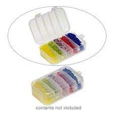 Download Organizer Plastic Clear 4 3 8 X 2 5 8 Inch Box With Lid 5 Compartments Sold Per Pkg Of 6 Plastic Organizer Box With Lid Fire Mountain Gems And Beads