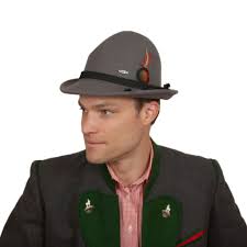 German Bavarian Style Gray 100 Wool Hat Grey Fashion Wool Hat Gray Wool Hat