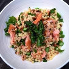 Get the recipe for smoked salmon salad sandwich. Toasted Fregola Salad With Hot Smoked Salmon Asparagus Mint And Pine Nuts 350 Calories A Serve The Paddington Foodie