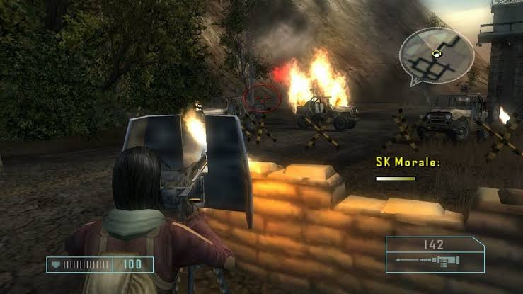 Mercenaries Playground of Destruction na versão original de Xbox