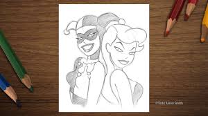 A little bit of a messy animatic however !!!! Sketching 101 How To Draw Harley Quinn And Poison Ivy Youtube