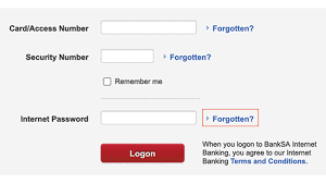 Once you've created an account, you can log in to fill out and submit your application. Forgot Your Logon Details Banksa