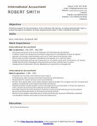 Make your optimal first impression. International Accountant Resume Samples Qwikresume