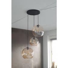 3 lichts hanglamp balloon goudkleurig glas ronde plafondplaat 35 cm woonkamerlampen hanglamp eetkamer verlichting