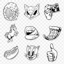 Black And White Png Sticker Cool Black And White Sticker Set Design Resources Free Image By Rawpixel Com Tvzsu In 2020 Black And White Stickers White Stickers Beautiful Stickers