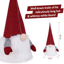 28t large christmas standing plush gnomes statue dolls figurine set decorations nickybigsnovelties 4.5 out of 5 stars (1,070) $ 72.00 free shipping only 1 left add to favorites pink and grey plush gnome toy home decor gnome in pink hat farmhouse gift cozygnomes 5 out of 5 stars (30. D Fantix Gnome Christmas Tree Topper 27 5 Inch Large Swedish Tomte Gnome Christmas Ornaments Santa Gnomes Plush Scandinavian Christmas Decorations Holiday Home Decor With Red Knitted Hat Home Kitchen Seasonal Decor