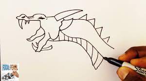Angry dragon drawing